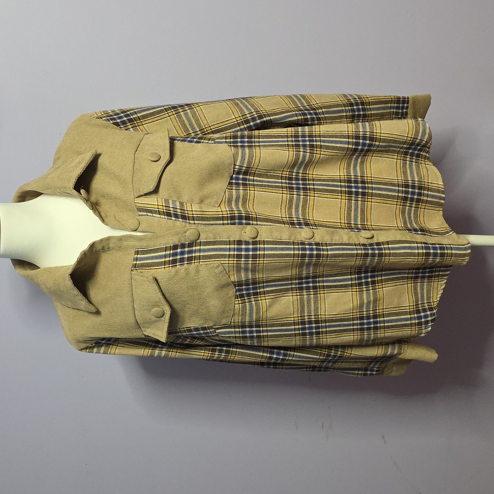 SHEIN Curve Multicolor Plaid‎ Shirt